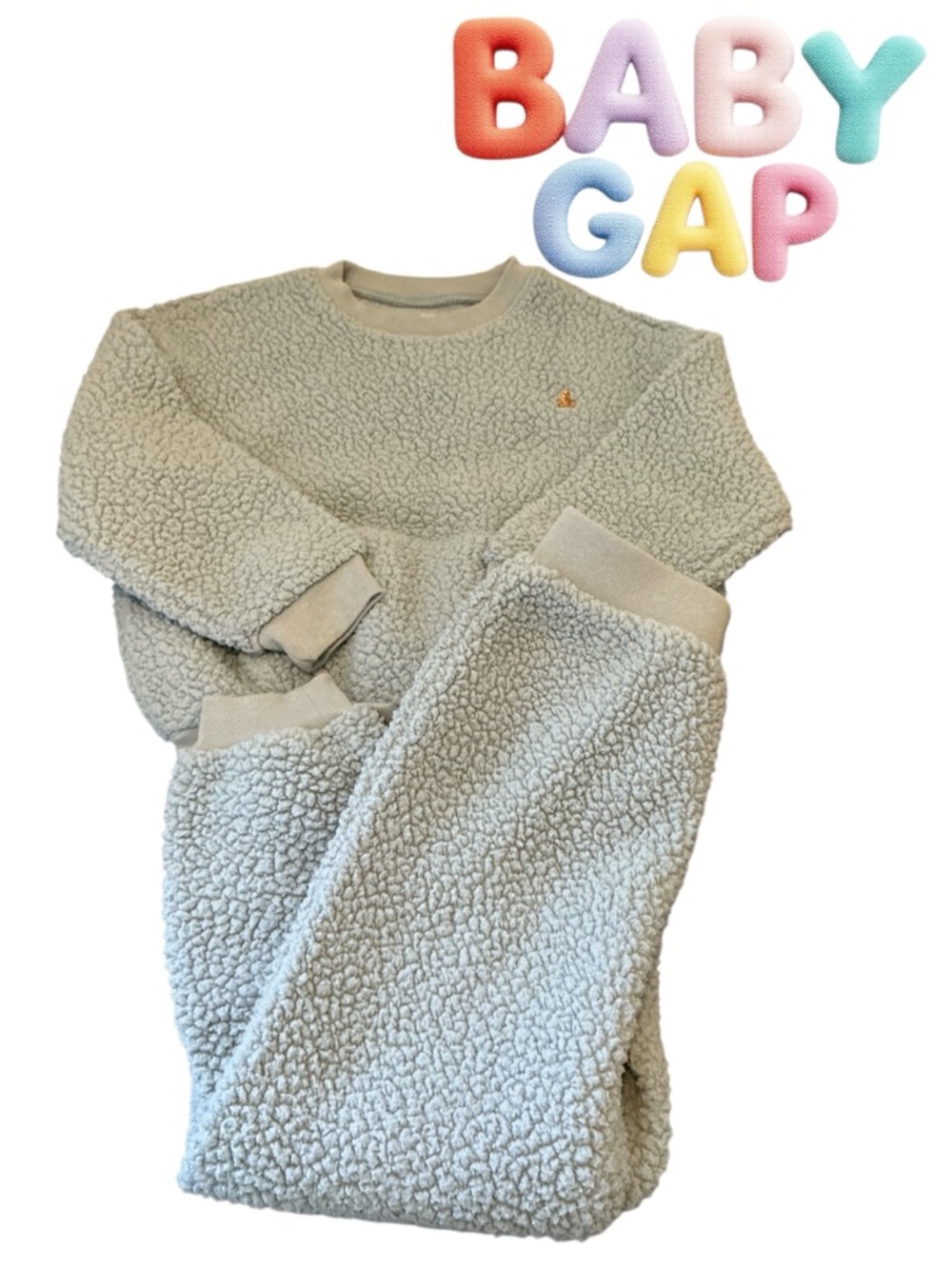 GAP Kids Sherpa Pajama Set - Light Sage